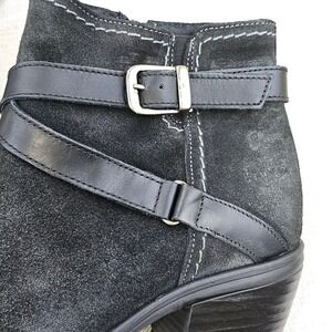 Bos & Co Greenville Black Suede Ankle Boots Women EU 41 US 10.5 Made in Portugal